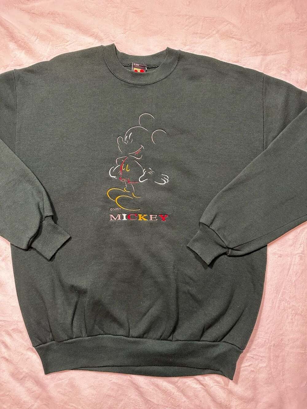 XL VTG 90s Mickey Unlimited by Brazos Sportswear Embroidered Crewneck Sweatshirt